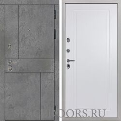 Входная дверь Сударь МД-48 Бетон темный Н-10 Белая
