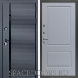 Входная дверь Сударь МХ-45 Черный кварц Д-7 Серая