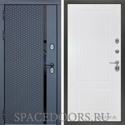 Входная дверь Сударь МХ-47 Черный кварц Н-7 Белая