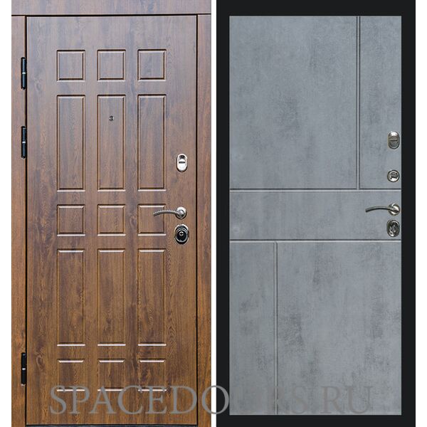 Дверь Termo-door Афина дуб Горизонт бетон темный