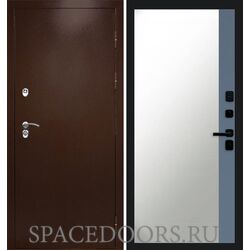 Дверь Termo-door Термо сибирь медь антик Зеркало фацет Grey софт
