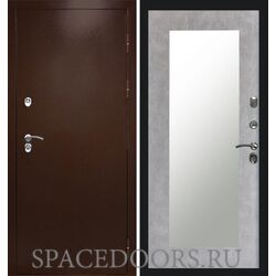Дверь Termo-door Термо сибирь медь антик Зеркало триумф бетон светлый
