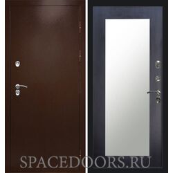 Дверь Termo-door Термо сибирь медь антик Зеркало триумф венге