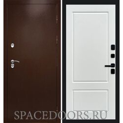Дверь Termo-door Термо сибирь медь антик Марсель Белый софт