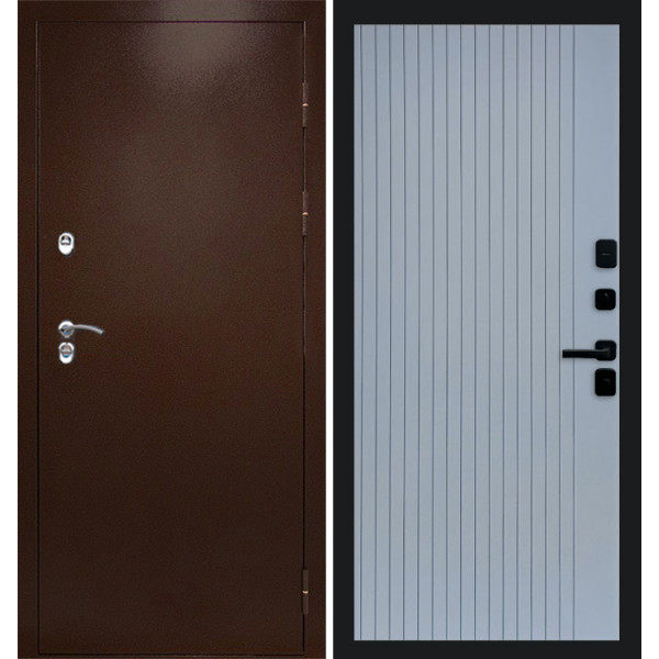 Дверь Termo-door Термо сибирь медь антик Flat Grey софт