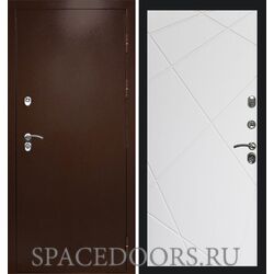 Дверь Termo-door Термо сибирь медь антик Лучи белый