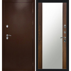Дверь Termo-door Термо сибирь медь антик Зеркало дуб