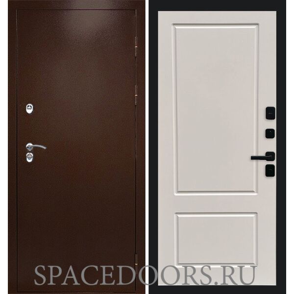 Дверь Termo-door Термо сибирь медь антик Марсель Слоновая кость