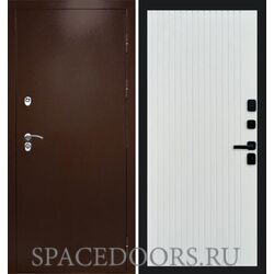 Дверь Termo-door Термо сибирь медь антик Flat Белый софт