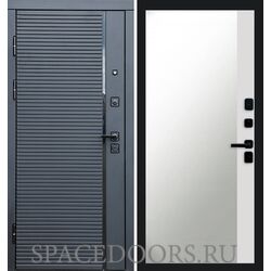 Дверь Termo-door Black line Зеркало фацет Белый софт