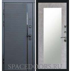 Дверь Termo-door Black line Зеркало триумф бетон светлый