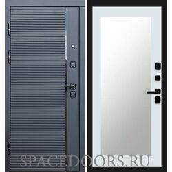 Дверь Termo-door Black line Триумф Белый софт с зеркалом
