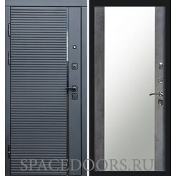 Дверь Termo-door Black line Зеркало темный бетон