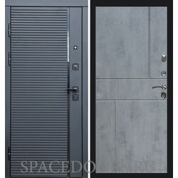 Дверь Termo-door Black line Горизонт бетон темный