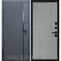 Дверь Termo-door Black line Горизонт Grey софт