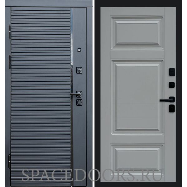 Дверь Termo-door Black line Лион Grey софт