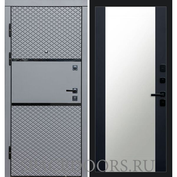 Дверь Termo-door Fusion black 27 зеркало Черный кварц