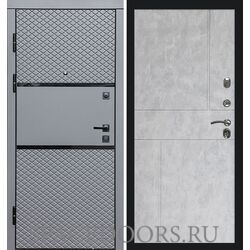 Дверь Termo-door Fusion black Горизонт бетон светлый