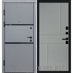 Дверь Termo-door Fusion black Горизонт Grey софт