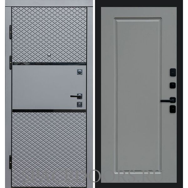 Дверь Termo-door Fusion black Гранд Grey софт