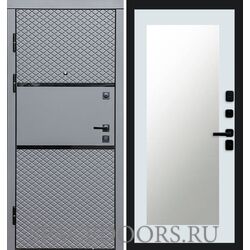 Дверь Termo-door Fusion black Триумф Белый софт с зеркалом