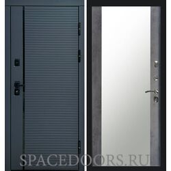 Дверь Termo-door Графит Line Зеркало темный бетон