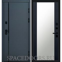Дверь Termo-door Графит Line 27 зеркало Черный кварц