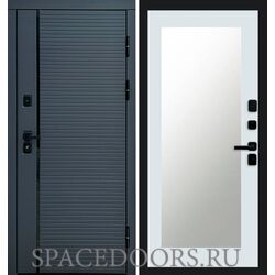 Дверь Termo-door Графит Line Триумф Белый софт с зеркалом