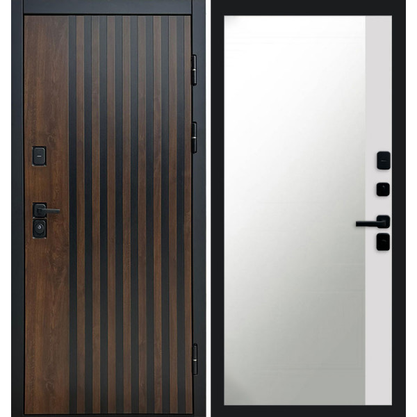 Дверь Termo-door Кантри Зеркало фацет Белый софт