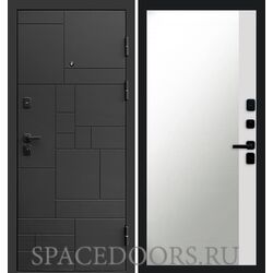 Дверь Termo-door Квадро Зеркало фацет Белый софт
