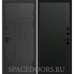 Дверь Termo-door Квадро Flat Черный кварц