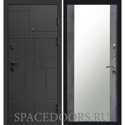 Дверь Termo-door Квадро Зеркало темный бетон