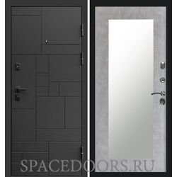 Дверь Termo-door Квадро Зеркало триумф бетон светлый