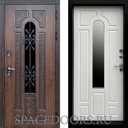 Дверь Termo-door Лацио Дуб белый софт черный короб