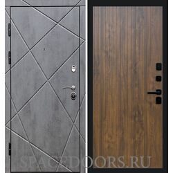 Дверь Termo-door Лучи бетон Flat Дуб