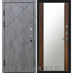Дверь Termo-door Лучи бетон Зеркало дуб