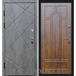 Дверь Termo-door Лучи бетон Арка дуб