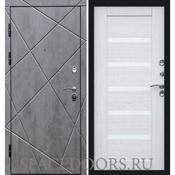 Дверь Termo-door Лучи бетон Царга лиственница