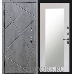Дверь Termo-door Лучи бетон Зеркало триумф лиственница