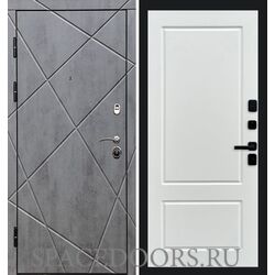 Дверь Termo-door Лучи бетон Марсель Белый софт