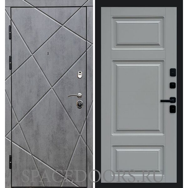 Дверь Termo-door Лучи бетон Лион Grey софт