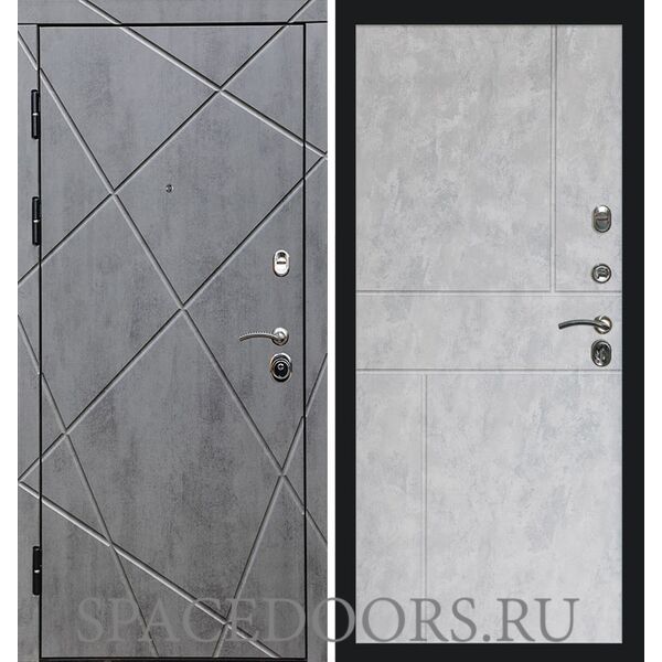 Дверь Termo-door Лучи бетон Горизонт бетон светлый