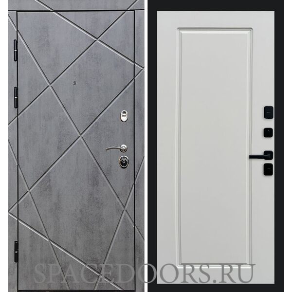 Дверь Termo-door Лучи бетон Гранд Слоновая кость
