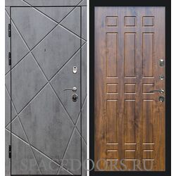 Дверь Termo-door Лучи бетон Спарта дуб