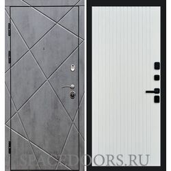 Дверь Termo-door Лучи бетон Flat Белый софт
