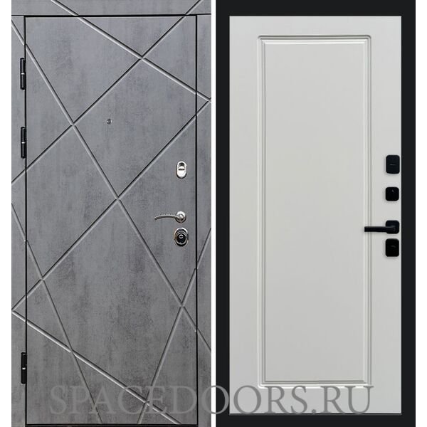 Дверь Termo-door Лучи бетон Гранд Белый софт