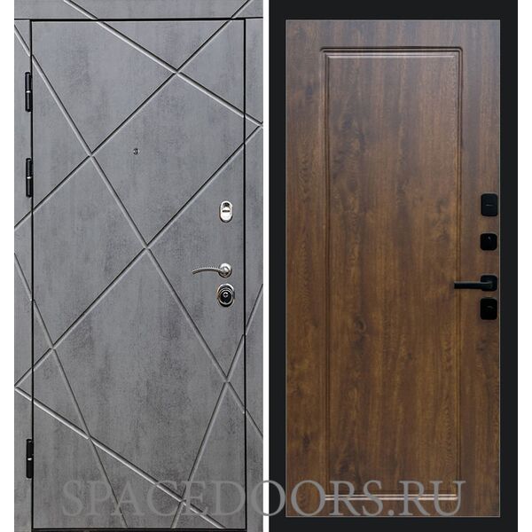 Дверь Termo-door Лучи бетон Гранд Дуб
