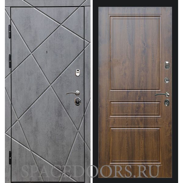 Дверь Termo-door Лучи бетон Классика дуб