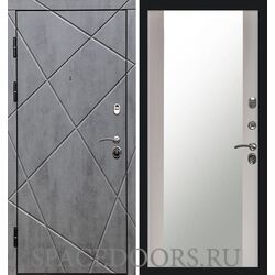 Дверь Termo-door Лучи бетон Зеркало лиственница
