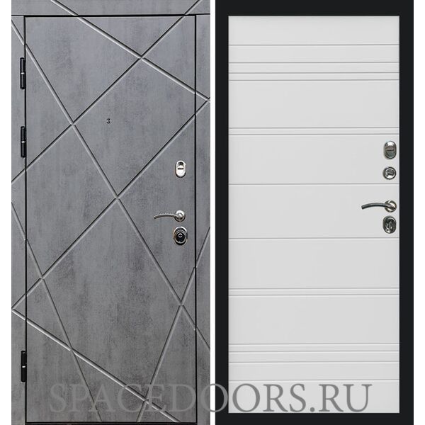 Дверь Termo-door Лучи бетон White line